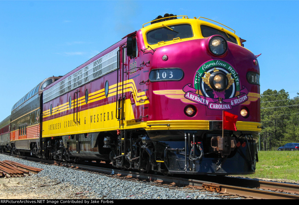 At West End, ACWR 103 Takes Over the Train Heading Back to Aberdeen. 